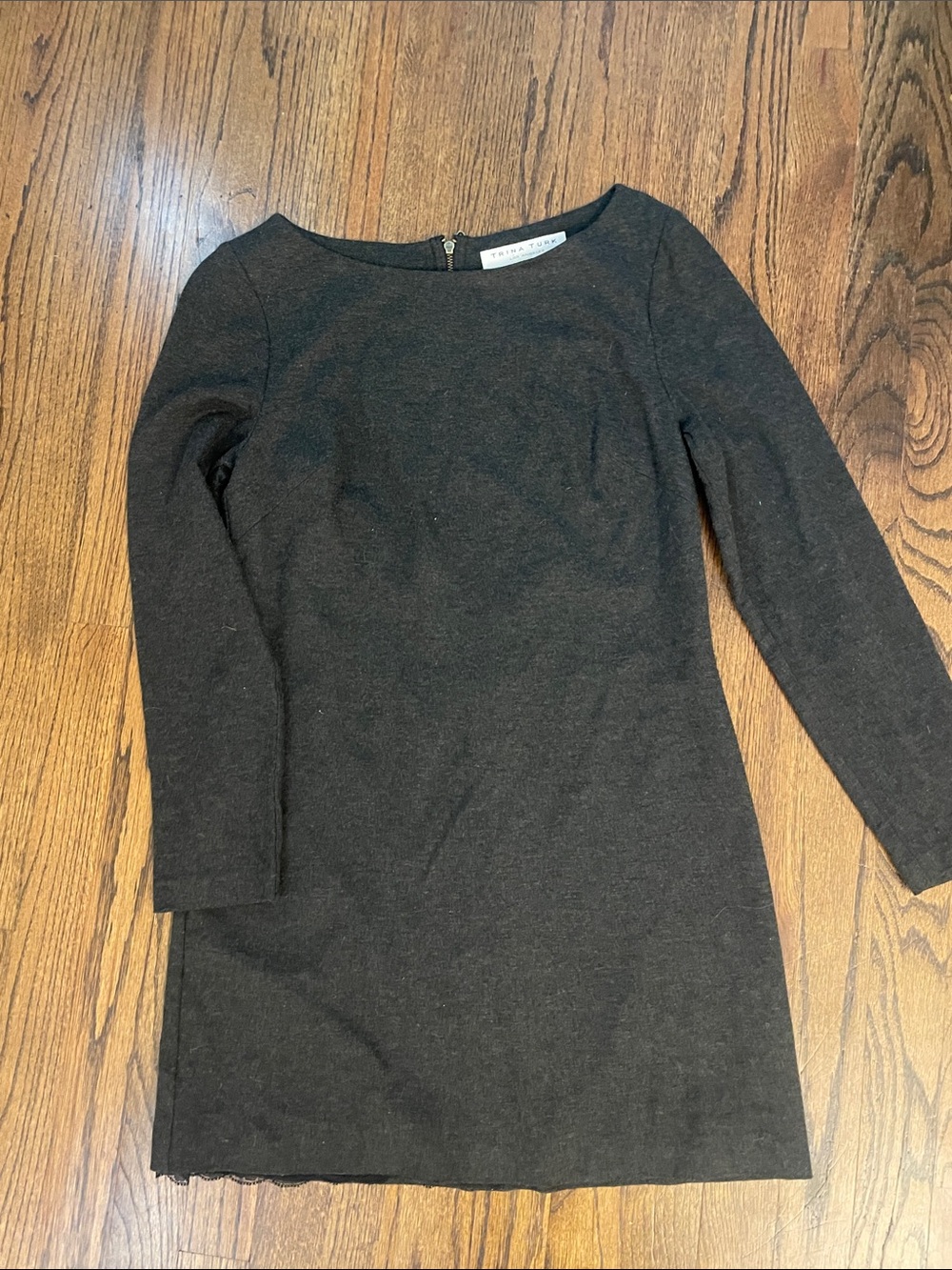 Classic Gray Long-Sleeve Women's Dress
